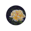 Yellow rose art design circular chopping board