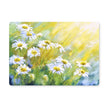 Daisy art placemats. White and yellow rectangular table placemats