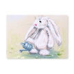 White Rabbit, daisies and little blue watering can, art placemat