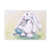 White Rabbit, daisies and little blue watering can, art placemat