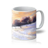 Coffee mug with winter scene design