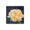 Yellow rose art, square drinks coaster