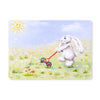 Bunny rabbit art placemats. Rectangular