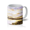 Colourful sunset art mug with white handle and interior