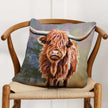 Scottish Highland Cow art designed throw cushion.