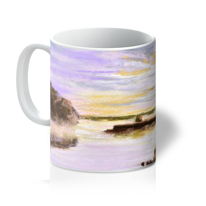 Colourful sunset art mug