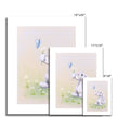 Adorable white rabbit, butterfly and flowers nursery art prints. Different sizes.