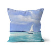 The White Sailboat nautical artwork design, throw cushion