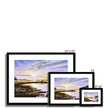 marshland sunset fine art framed prints. Black frame. Different sizes