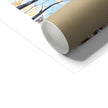 Fine art print, corner detail and cardboard tube used for shipping 