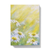 Daisy Flowers in the Sunshine, hardback notebook with daisy flower floral cover design. White and yellow