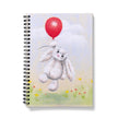 Beautiful white rabbit artwork design notebook. Vegan-friendly. Spiral bound.