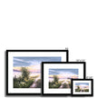 Ethereal misty landscape at sunrise, fine art prints with black frames and white mount. Different sizes