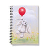 Adorable rabbit artwork design notebook. Vegan-friendly. Spiral bound.