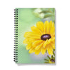 Yellow daisy flower art designed notebook. Spiral bound. A4 size