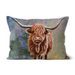 Scottish Highland Cow artwork designed throw cushion. Rectangular