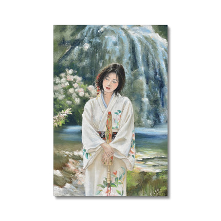 Japanese Kimono Art. Geisha Canvas Art Print, ready to hang.