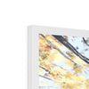 Tree Canopy in Fall, fine art print in white frame. Top corner detail.