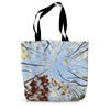 Autumn trees art canvas tote