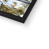 Tree Canopy in Fall, fine art print in black frame. Corner detail.