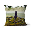 Black Cat, artistic design sofa cushion. Square shape