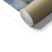 Highland Cow fine art print. Close up of corner detail and cardboard tube used for shipping purposes