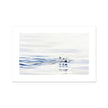 Polar Bear swimming in calm sea artwork. Eco-friendly canvas fine art print