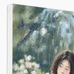 Art print, ready to hang. Corner detail showing white wrap. Eco and Vegan-friendly 