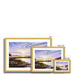 Sunset over the Marshland artwork prints in gold frame. Different sizes