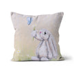 White rabbit artwork square scatter cushion