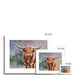 Scottish Highland Cow artwork, fine art canvas prints. Different sizes