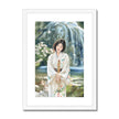 Beautiful young woman wearing a Japanese Kimono. Fine art print with white frame. A3 size