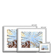 Autumn Tree Canopy artwork. Fine art prints in silver frame with white mount. Landscape orientation. Different sizes