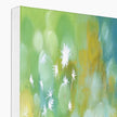 Dandelion Seed Heads canvas art print. Corner detail. Eco and Vegan-friendly 