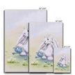 Adorable white rabbit nursery canvas art prints. Different sizes