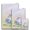 Adorable white rabbit nursery canvas art prints. Different sizes