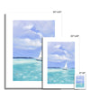 The White Sailboat art prints. Different sizes.