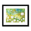 Dandelion seeds wall art print. Black frame with white matt