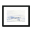 Polar Bear swimming, wall art. Fine art print in black frame with white matt. 