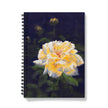 Elegant yellow rose design notebook. Spiral bound. 