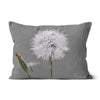 Dandelion rectangular throw cushion. Grey and white