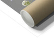 Fine art print, corner detail and cardboard tube for shipping purposes.