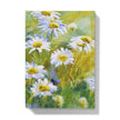 White daisy flower hardback notebook. Back view