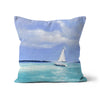 While Sailing Boat, summertime nautical artwork design sofa pillow