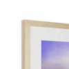 Little Christmas Trees, natural wooden framed print, top corner detail