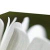 White daisy flower canvas print. Close up showing the grain of the fabric.