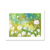 Dandelion seed heads and grasses fine art print with white border. Landscape format