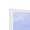 The White Sailboat fine art print. Close up of top corner and white  frame