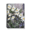 White daisies artwork design spiral bound notebook