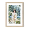 Beautiful young woman wearing a Japanese Kimono. Fine art print with natural frame. A3 size